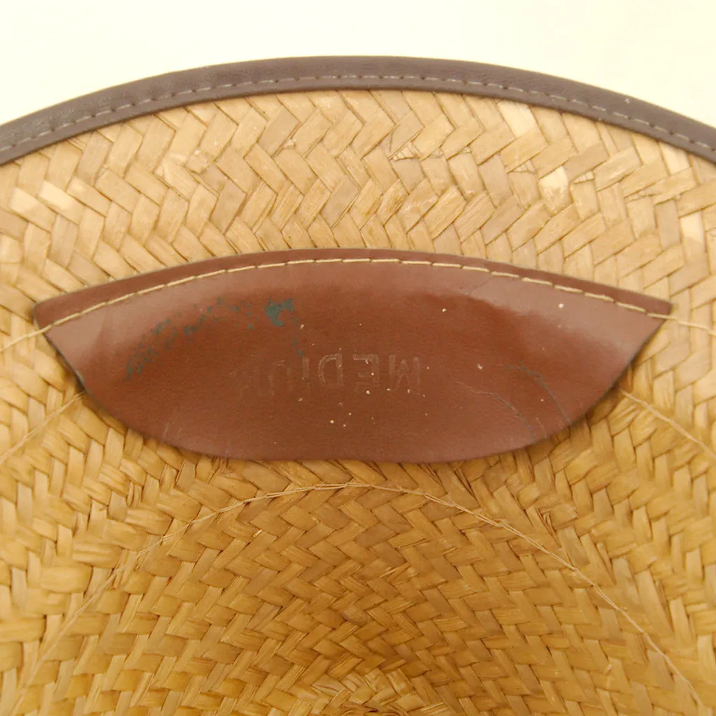 1950s Straw Madras Plaid Hat