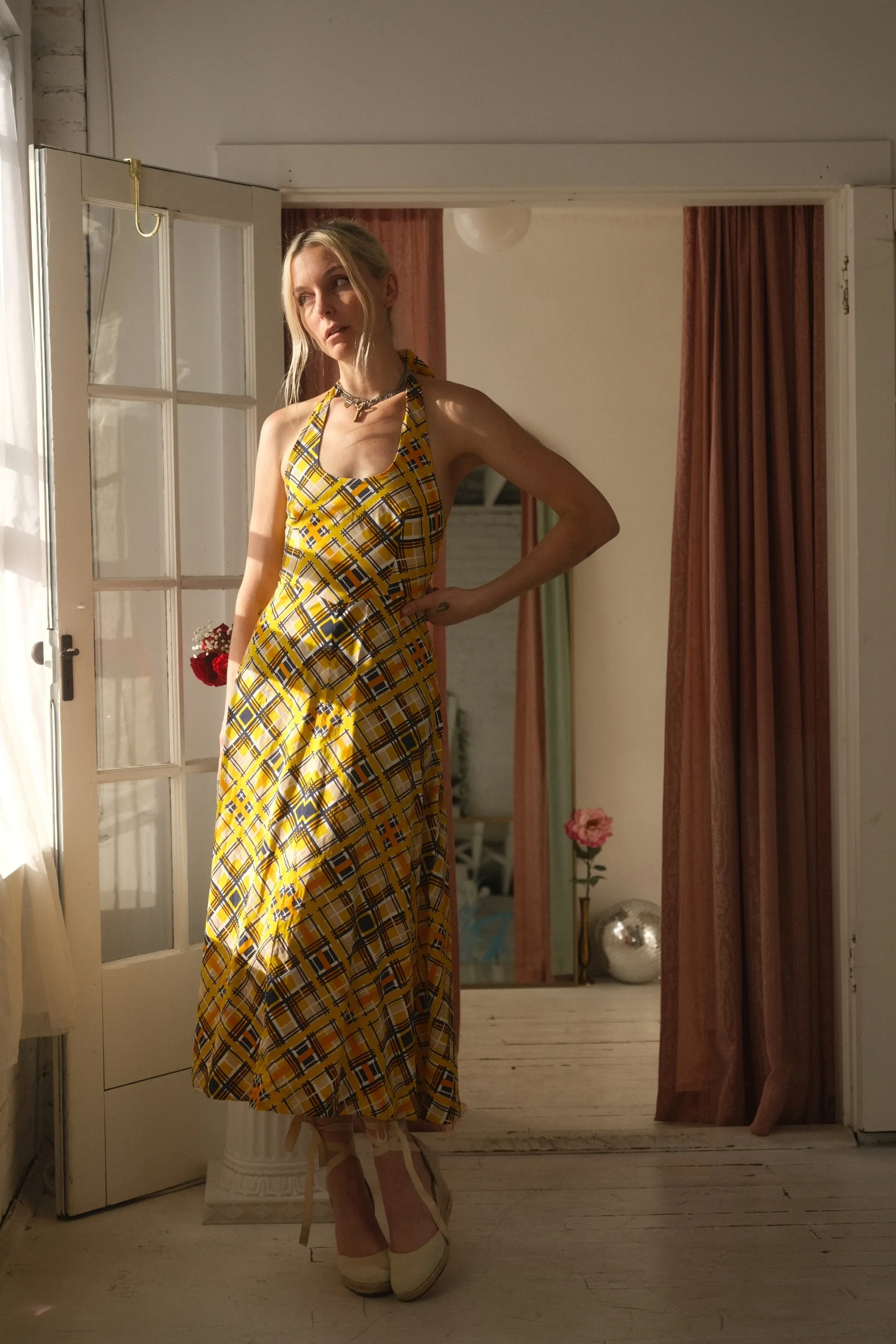 1960s Sunshine Plaid Set