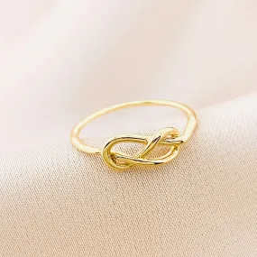 925 Silver Love Knot Plain Ring