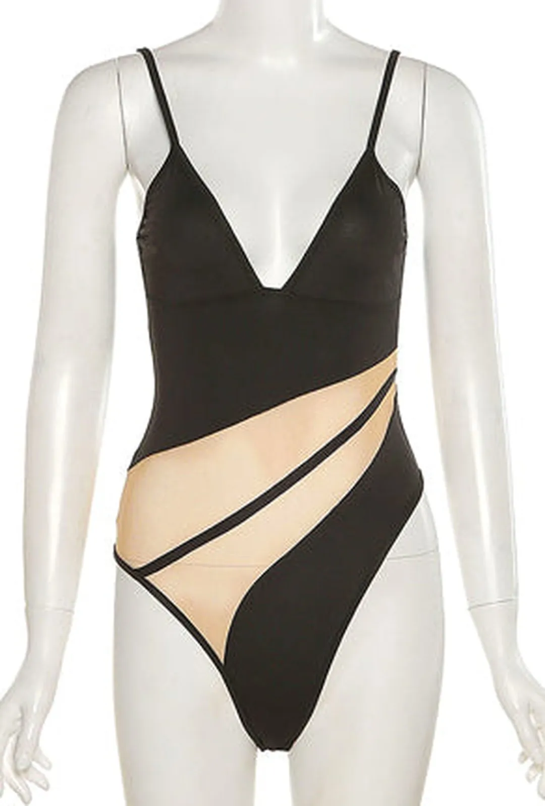 AARON - ASYM SHEER BODYSUIT