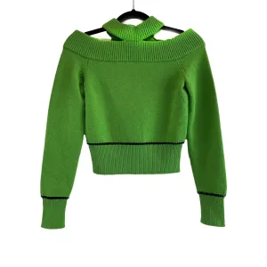 Alexander McQueen Halterneck Sweatshirt Green Sweater XS Top NEW