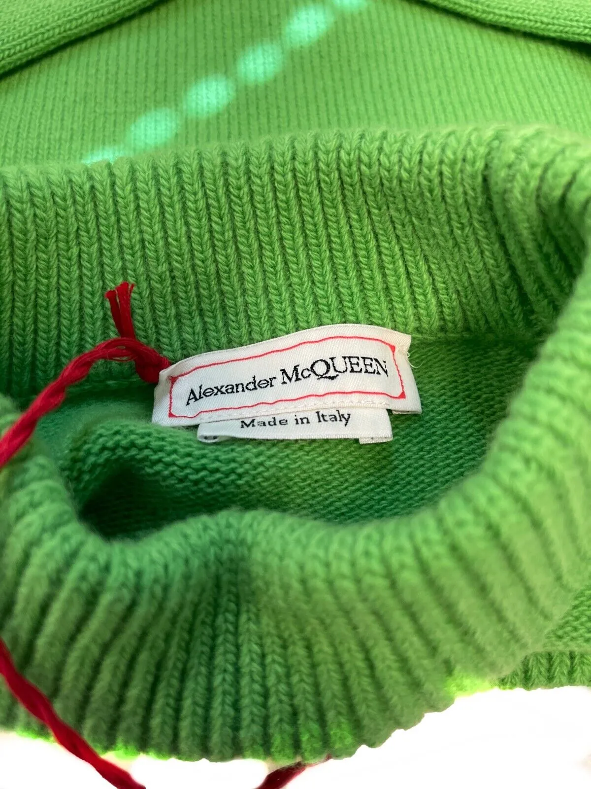 Alexander McQueen Halterneck Sweatshirt Green Sweater XS Top NEW