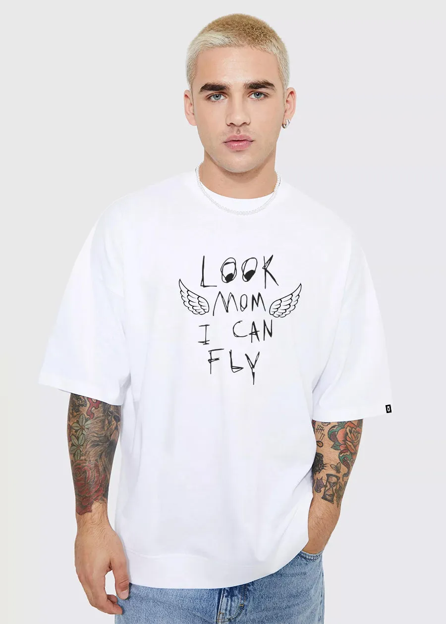 All Eyez On Me Men Oversized Printed T-Shirt