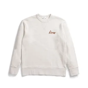 Arne Relaxed Organic Chain logo Sweatshirt Marble White