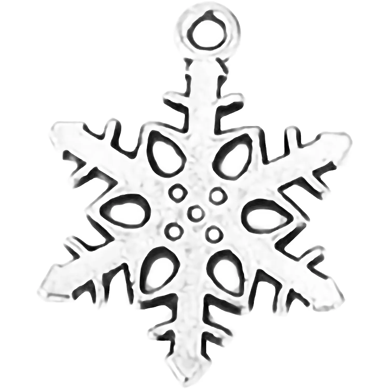 AVBeads Fall Seasonal Christmas Yule Holiday Snowflake Silver 19mm Metal Charms Pendants 2pcs