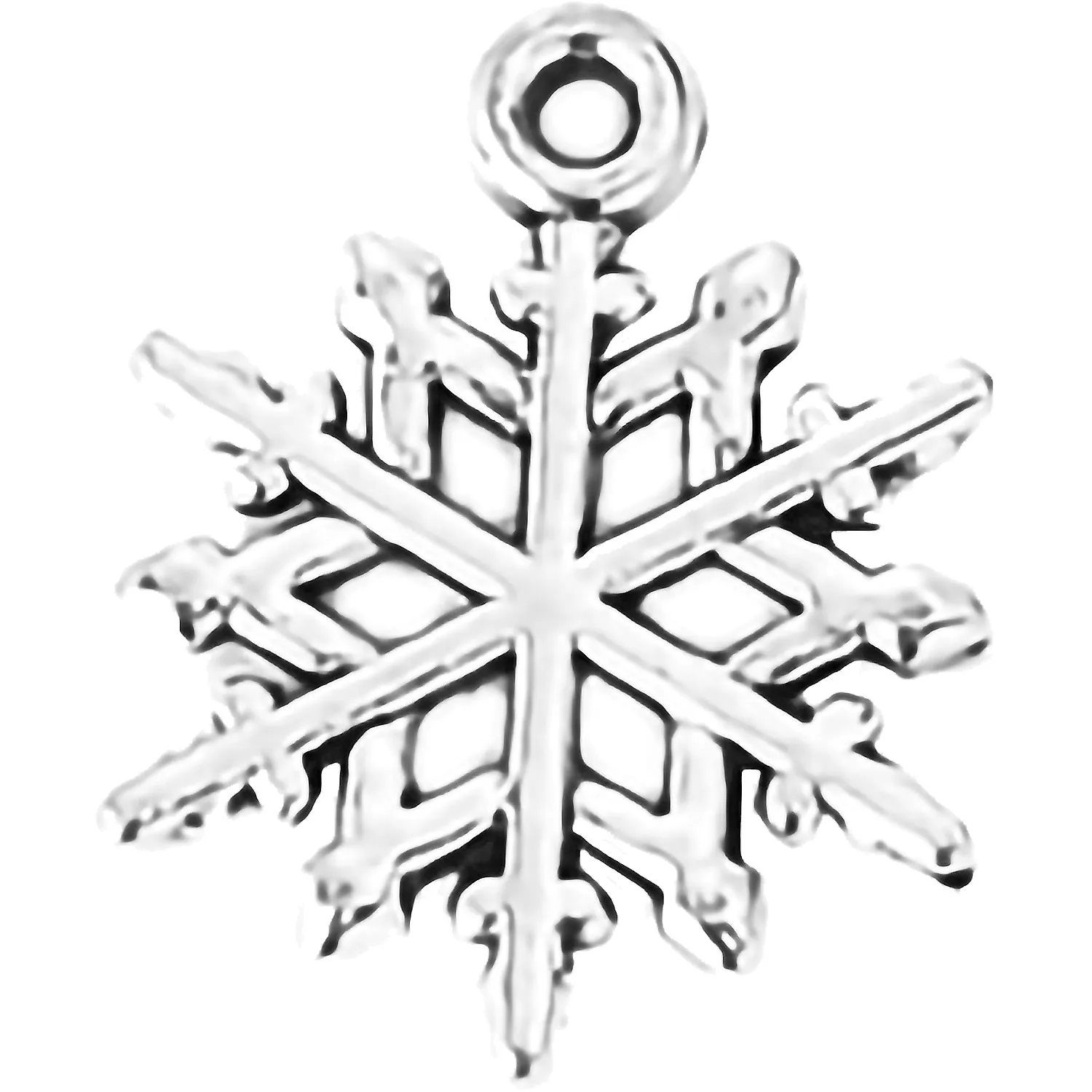 AVBeads Fall Seasonal Christmas Yule Holiday Snowflake Silver 20mm Metal Charms Pendants 2pcs