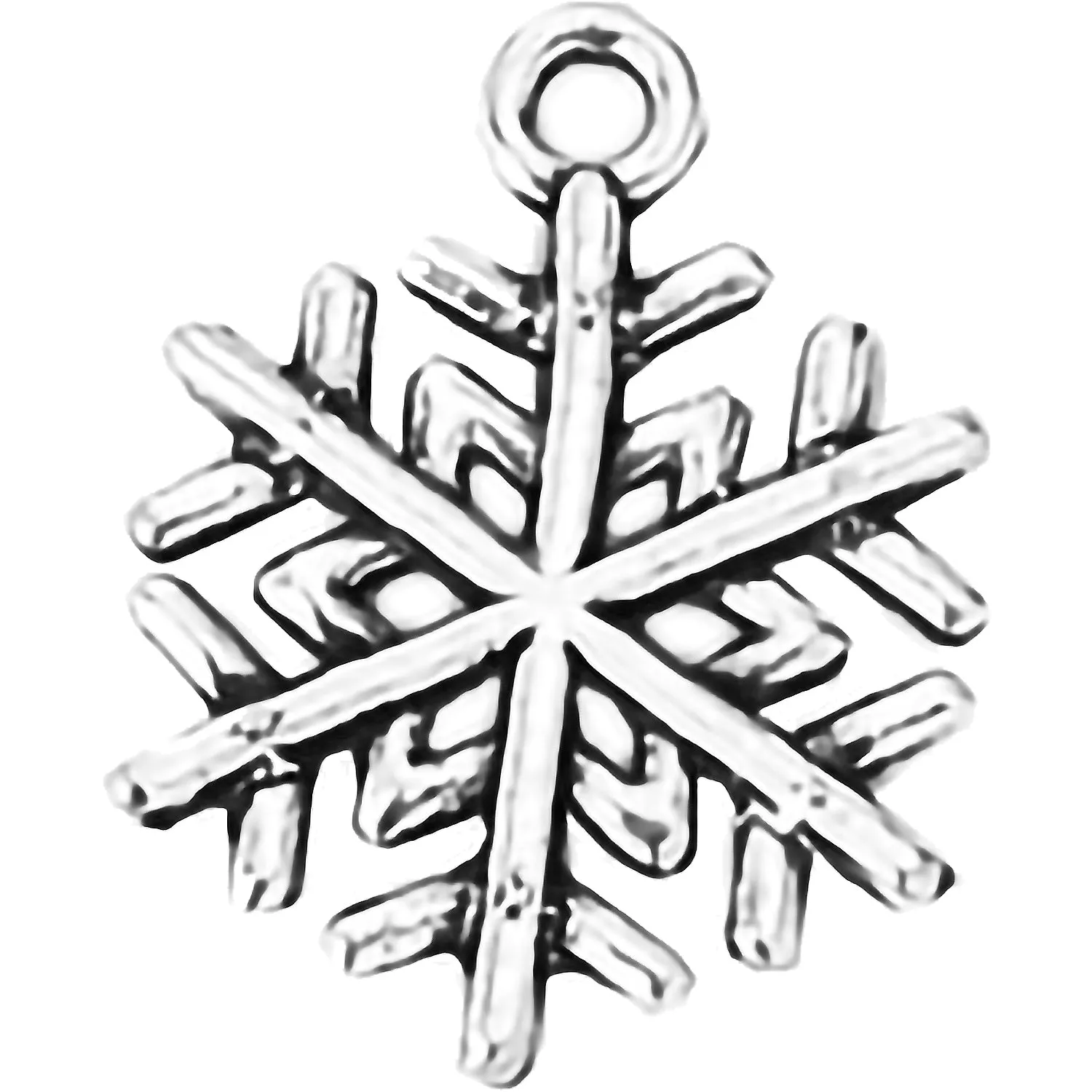 AVBeads Fall Seasonal Christmas Yule Holiday Snowflake Silver 20mm Metal Charms Pendants 2pcs