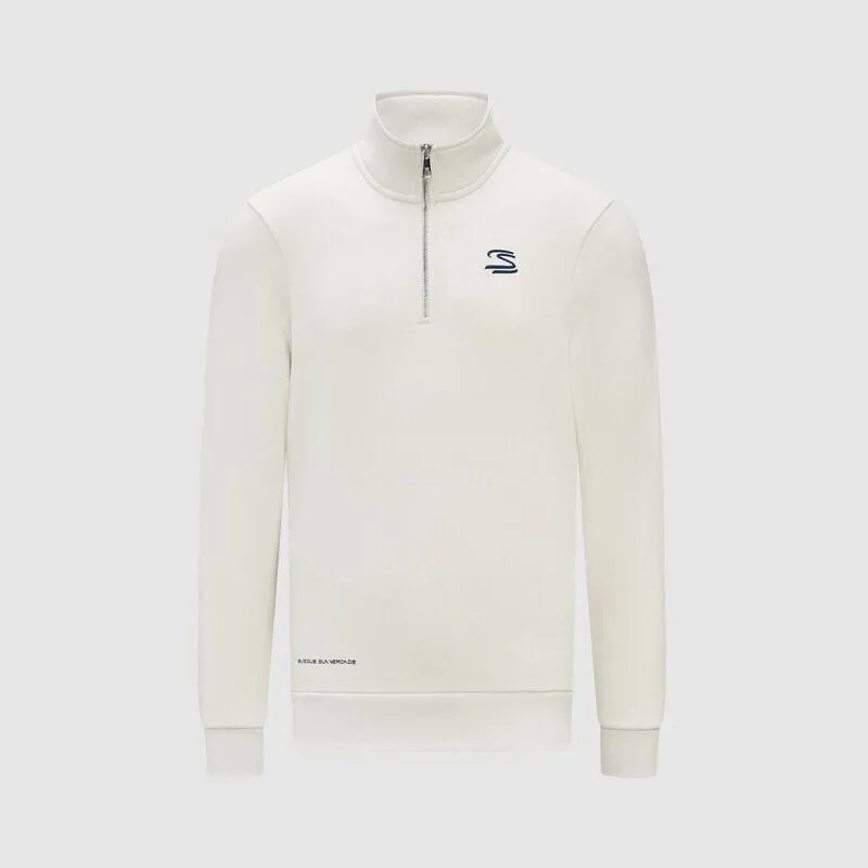 Ayrton Senna Seasonal 1/4 Zip Sweater - White