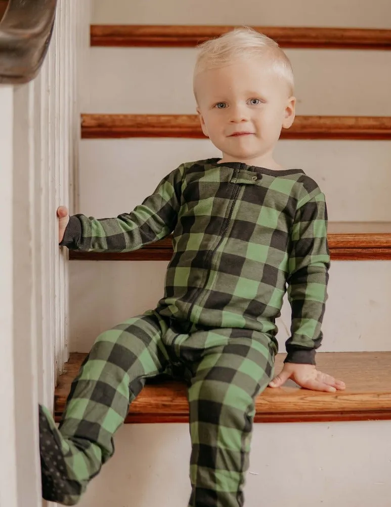 Baby Footed Plaid Pajamas