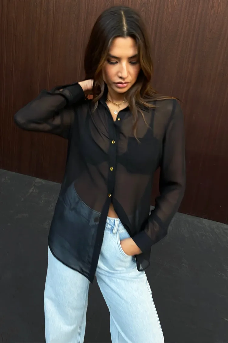 Black Sheer Shirt