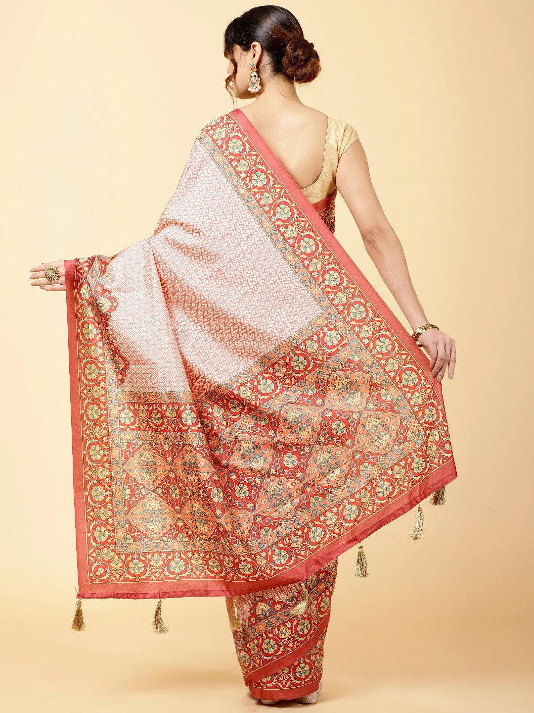 Booti Printed Handloom Saree