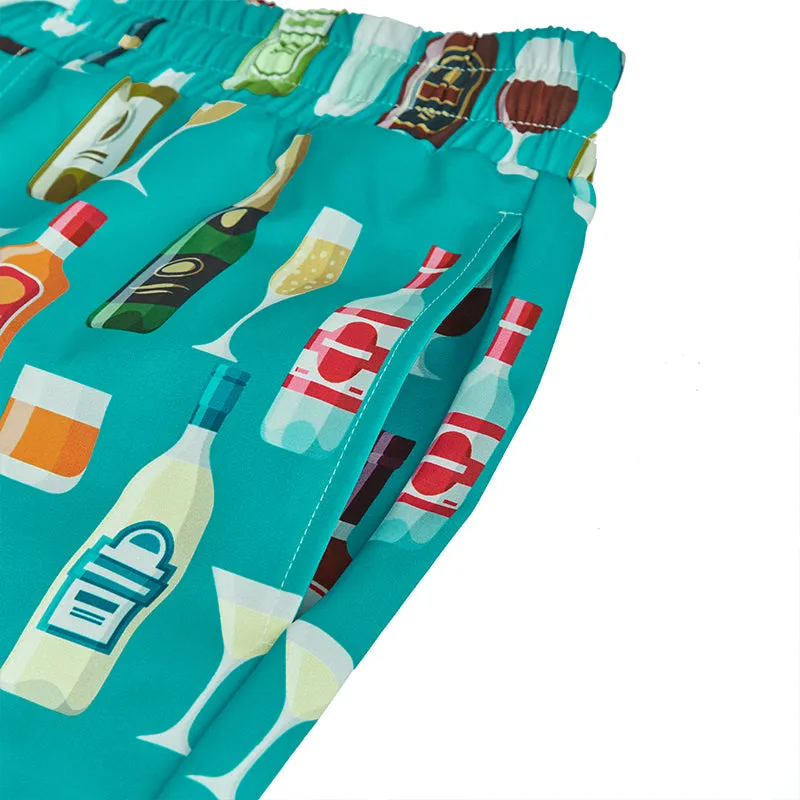 BOTTLE PRINTED SWIM TRUNKS