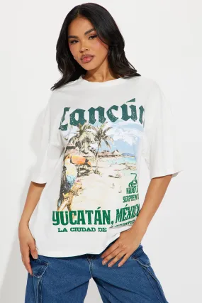 Cancun Oversized Tee - White