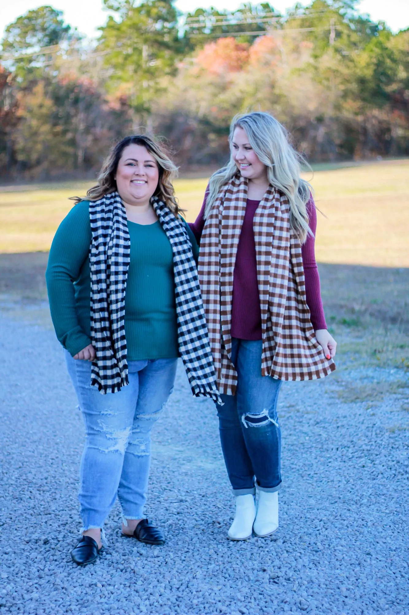 Checkered Plaid Scarf