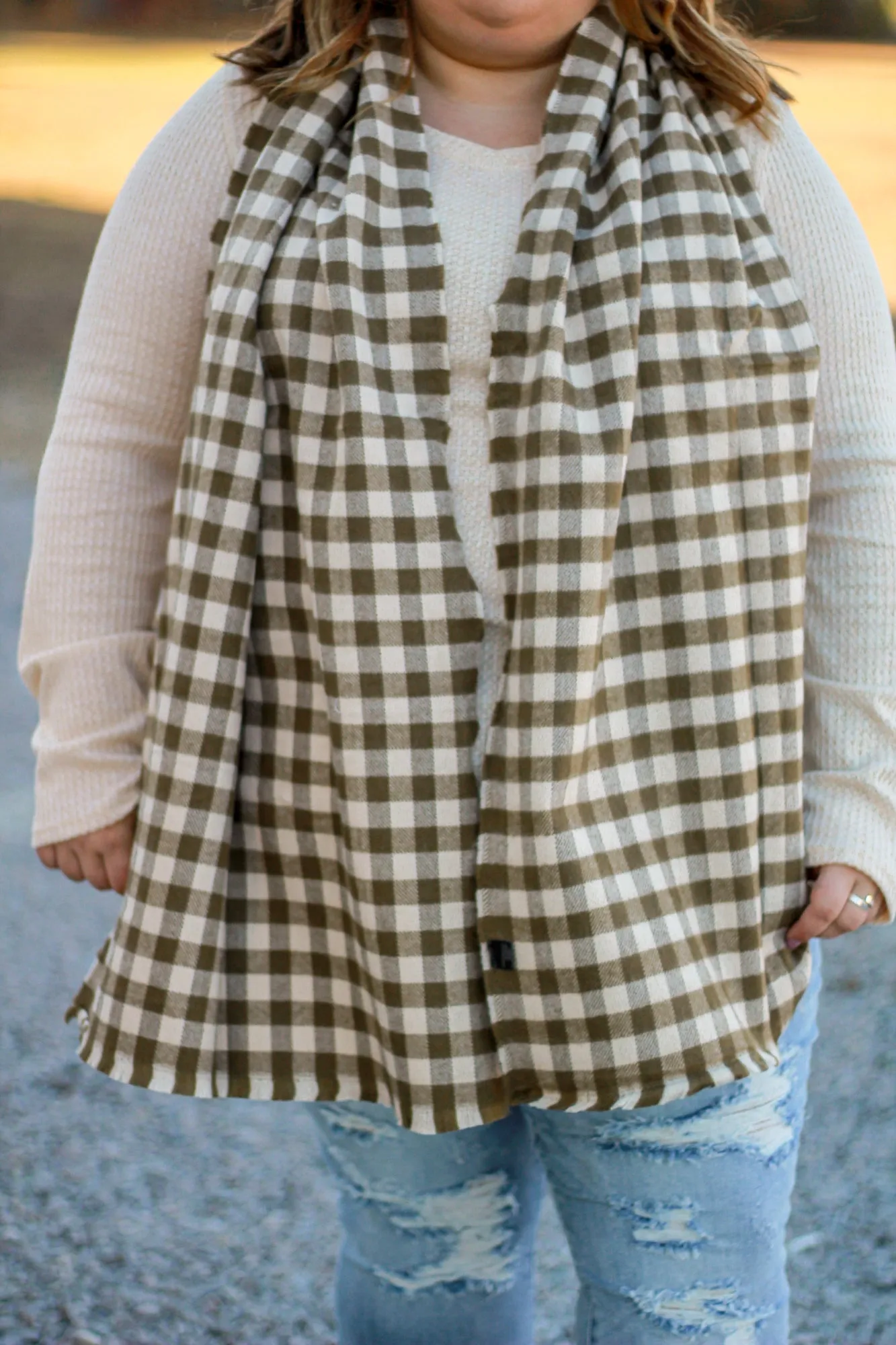 Checkered Plaid Scarf