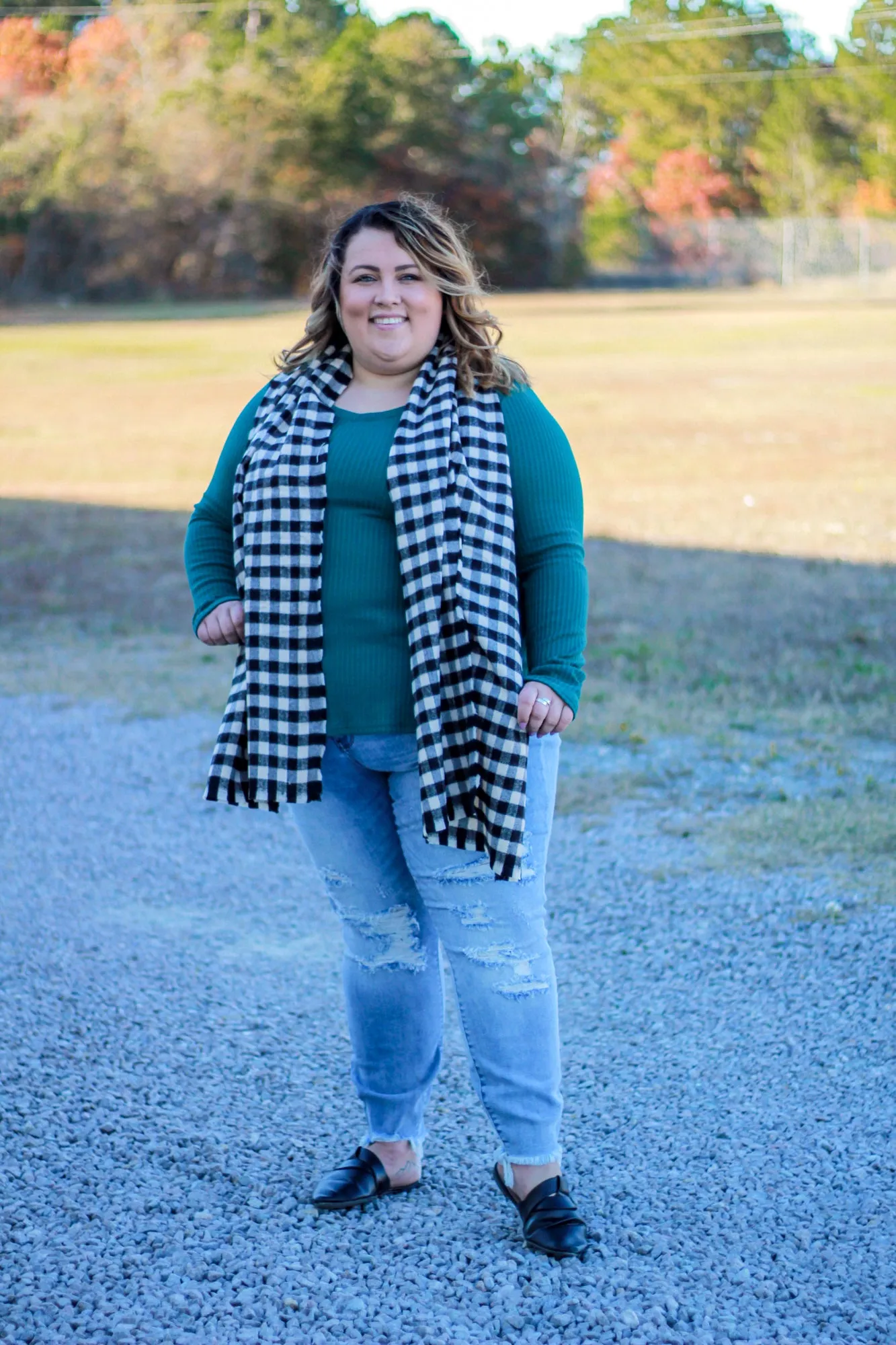 Checkered Plaid Scarf