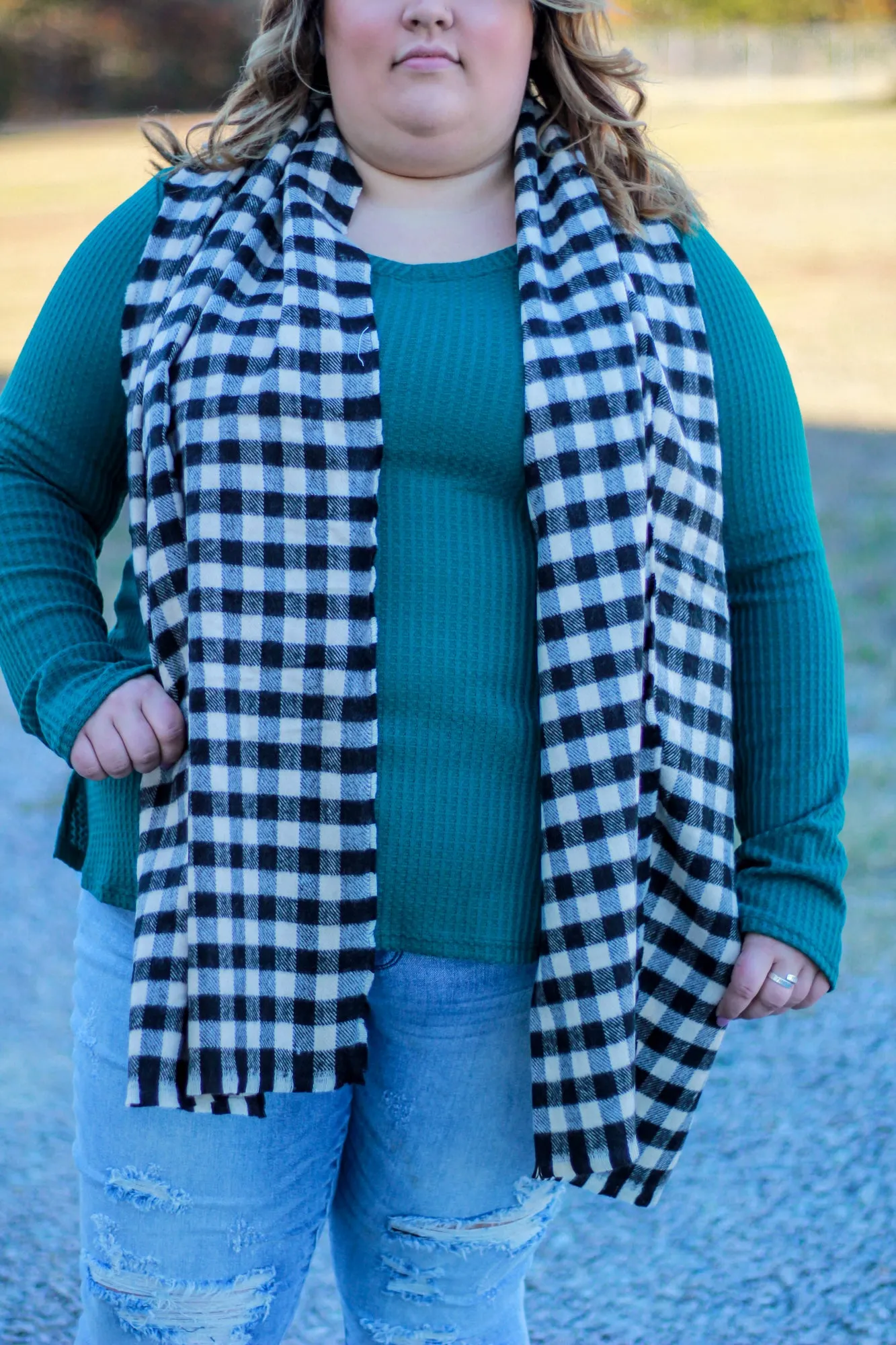 Checkered Plaid Scarf