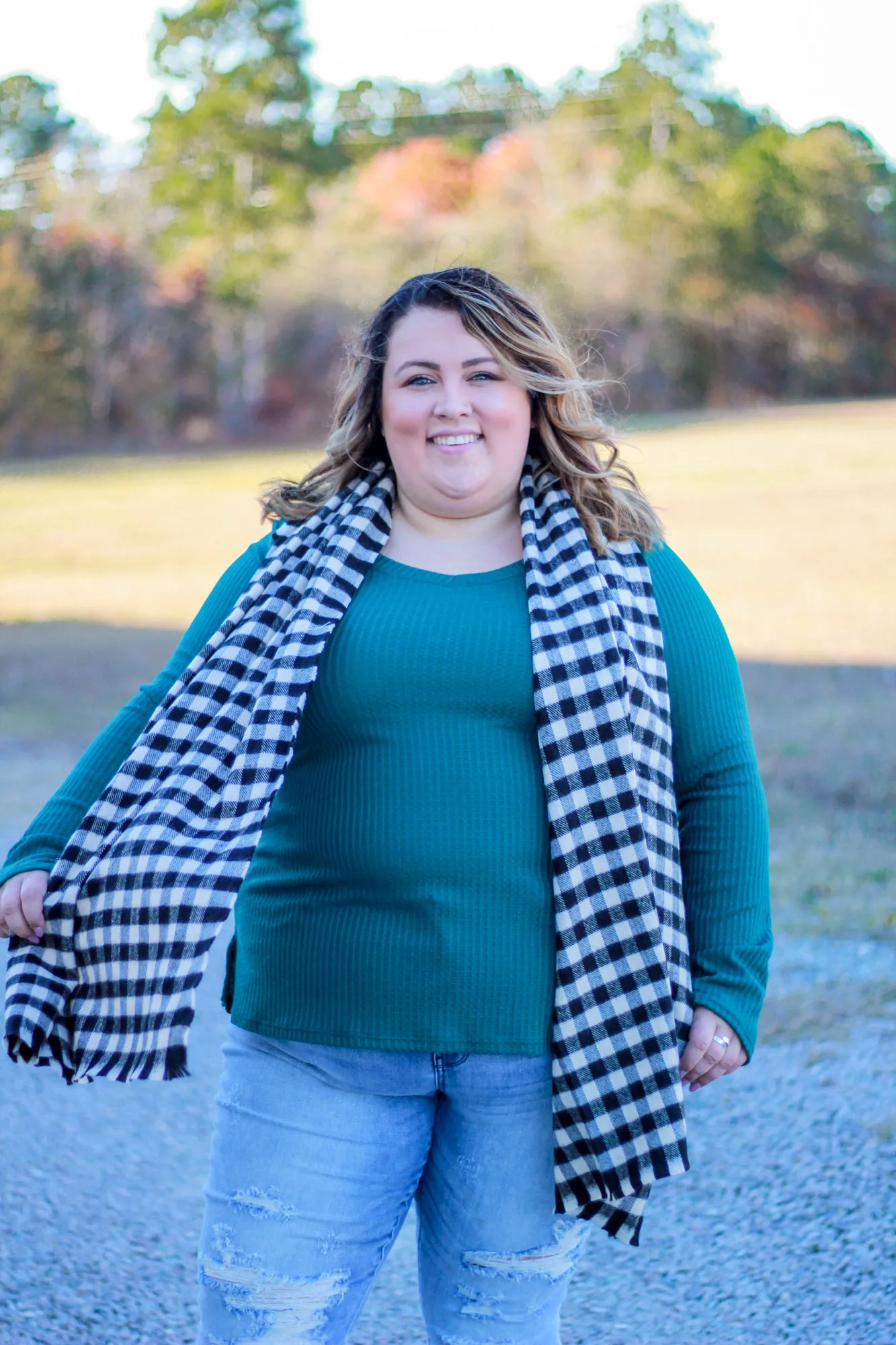 Checkered Plaid Scarf