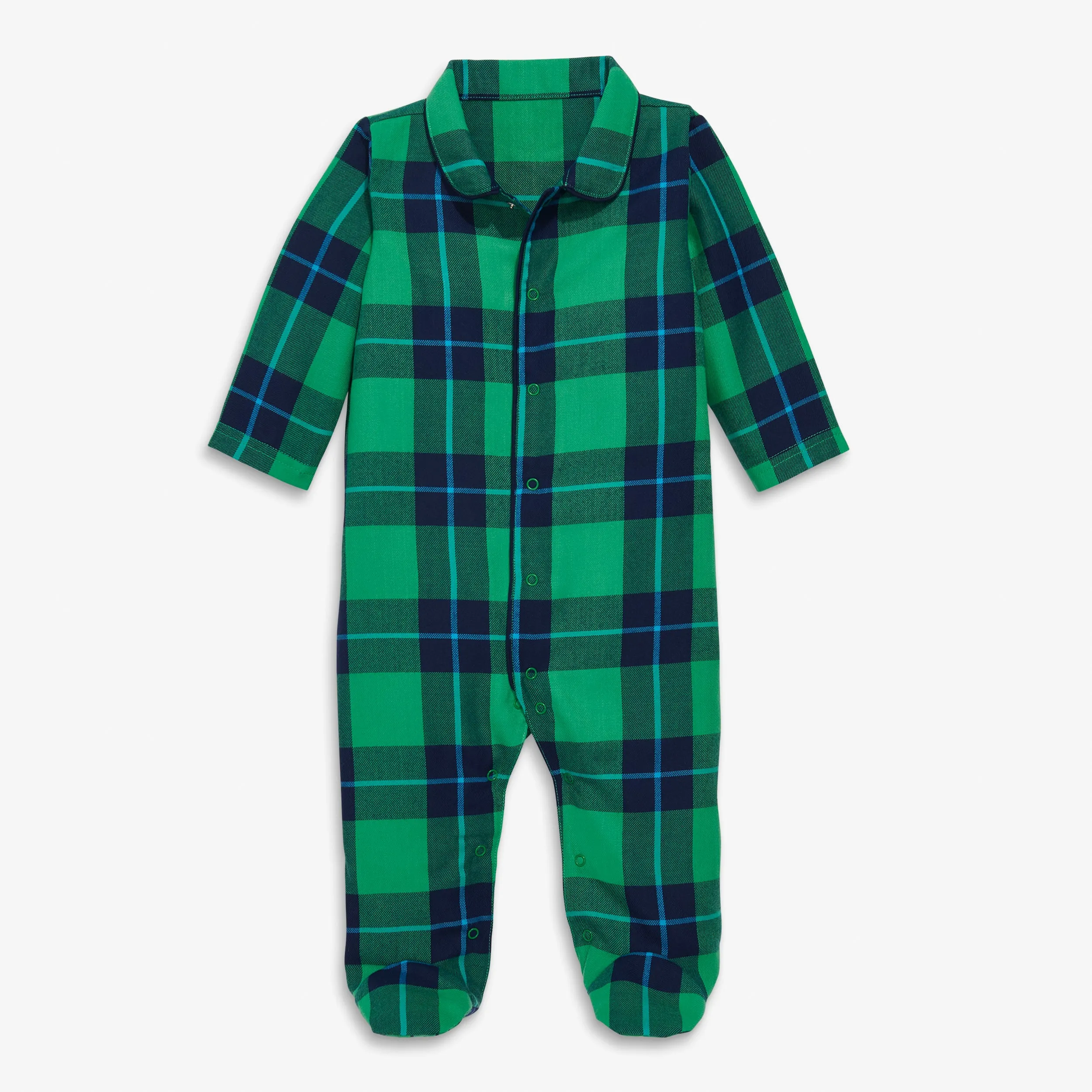 Clearance baby plaid snap footie