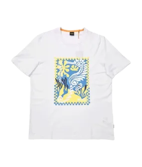 Cotton-jersey T-shirt With Seasonal Print - White