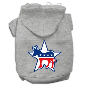 Democrat Screen Print Pet Hoodies Grey Size Lg (14)