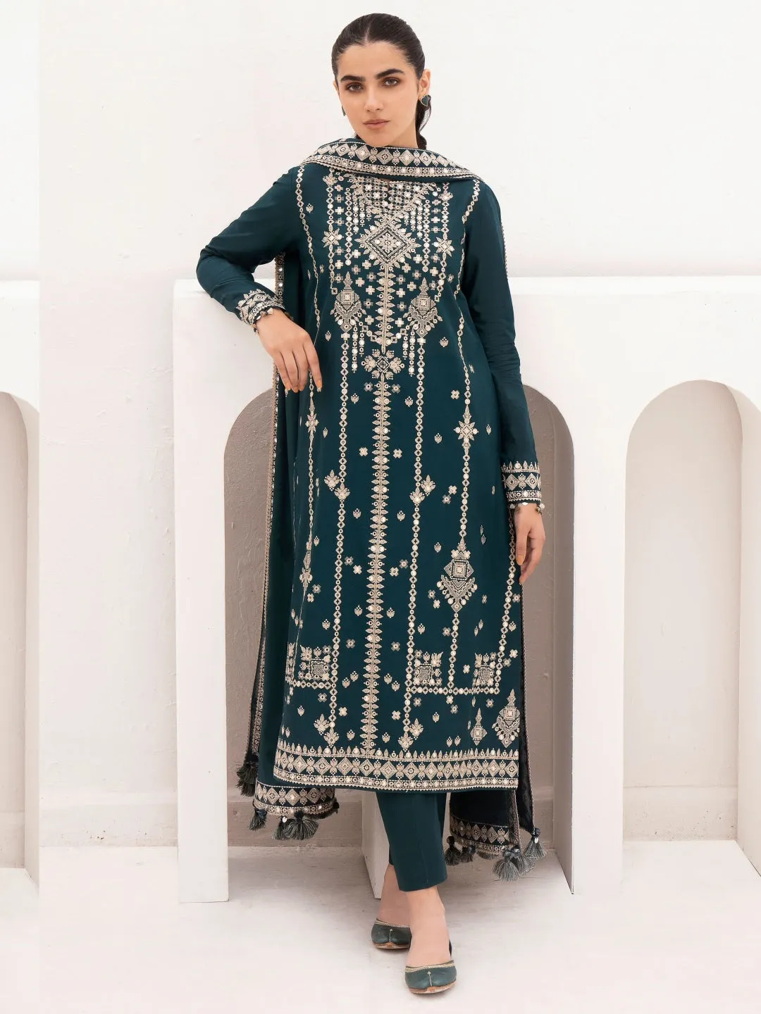 Digital Printed Embroidered Lawn