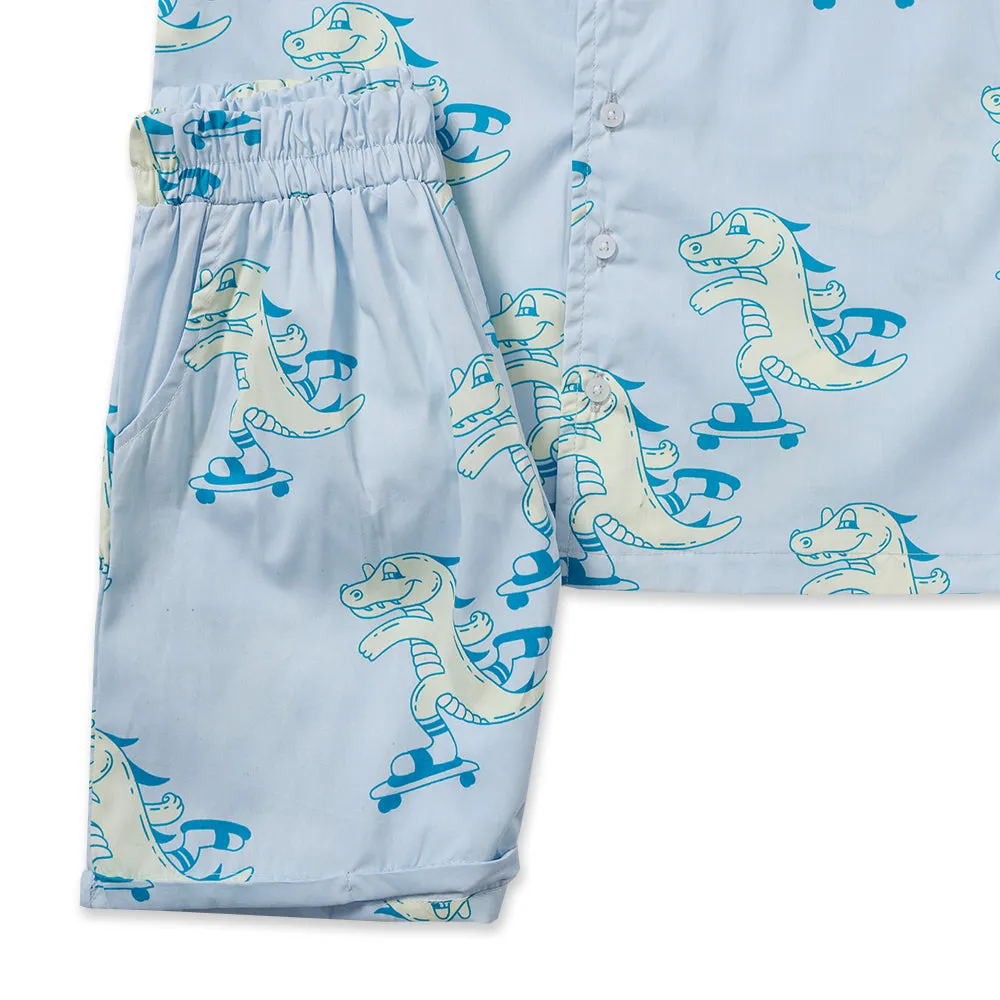 Dino Printed Cotton suit