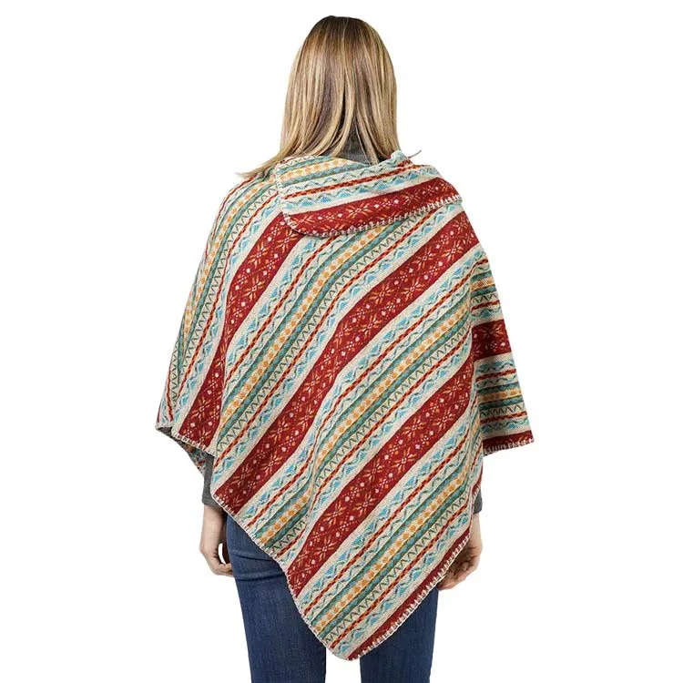 Ethnic Patterned Poncho