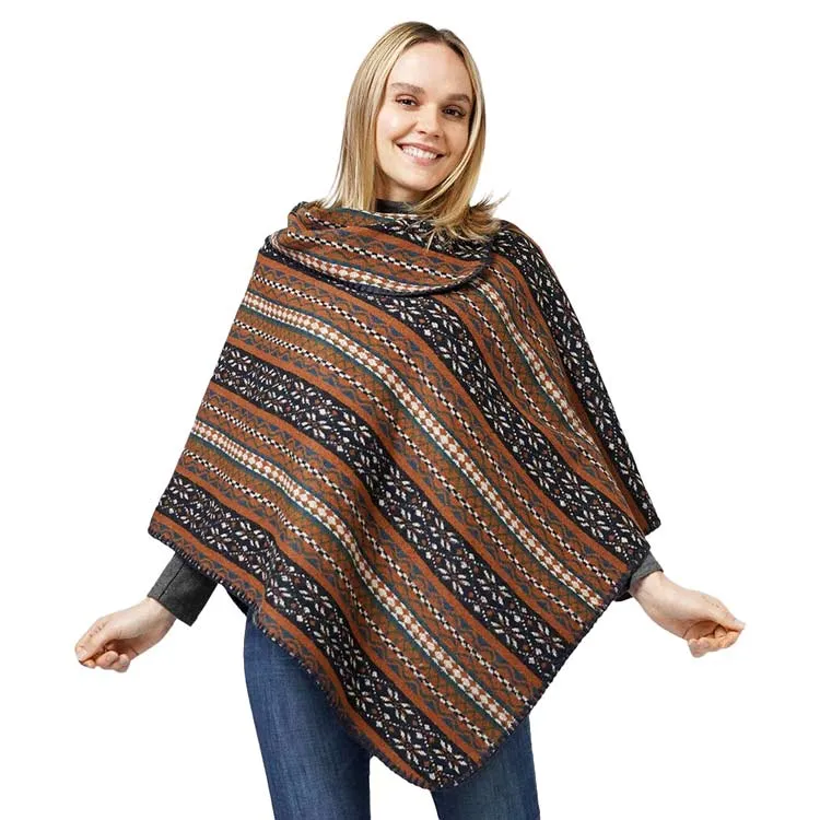 Ethnic Patterned Poncho