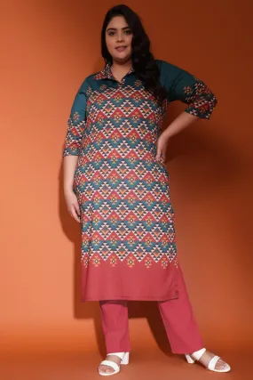 Fall Aztec Printed Kurta