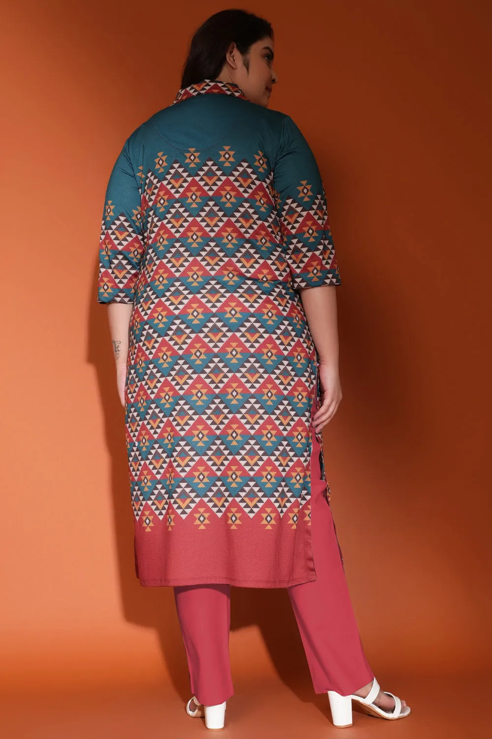 Fall Aztec Printed Kurta