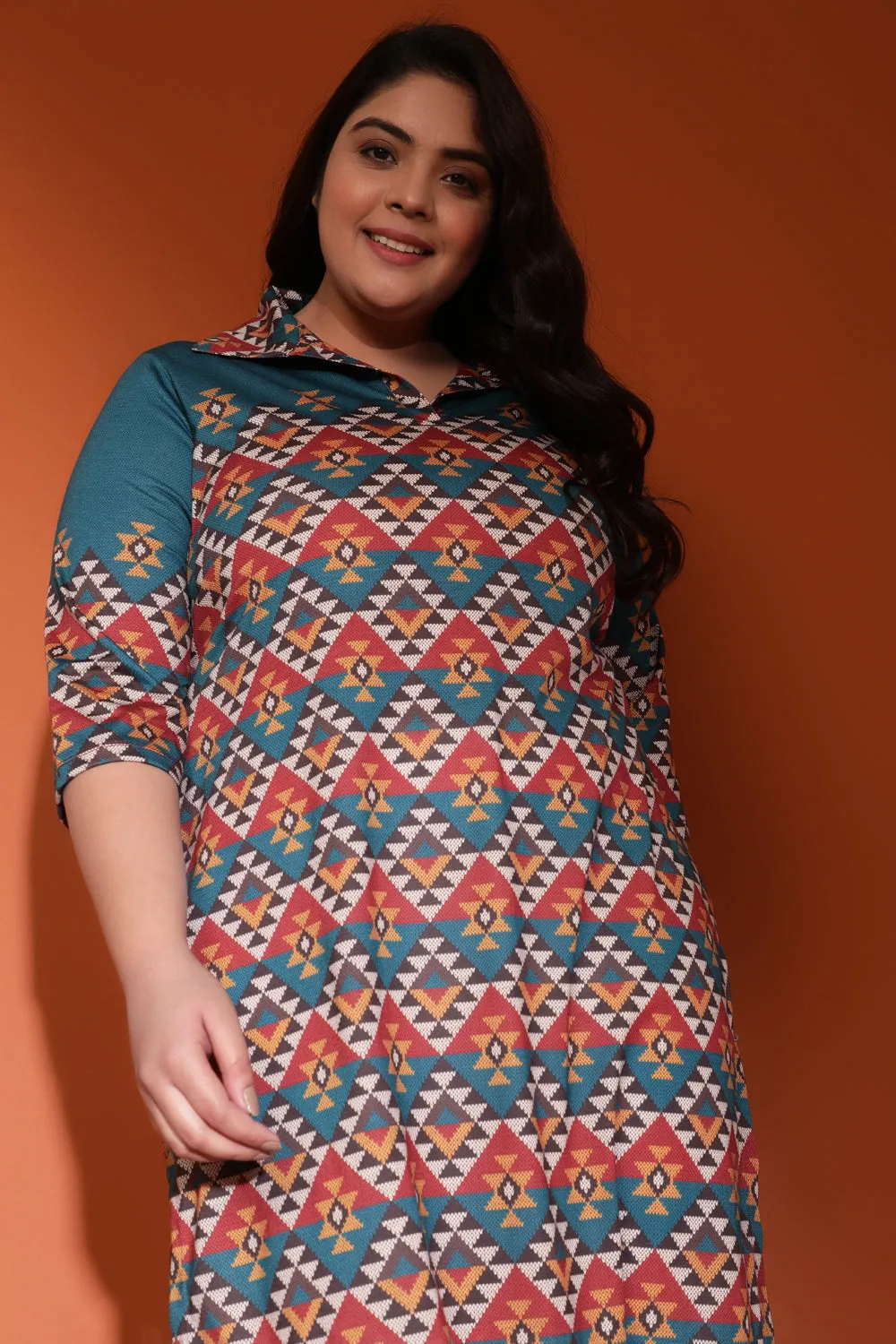 Fall Aztec Printed Kurta