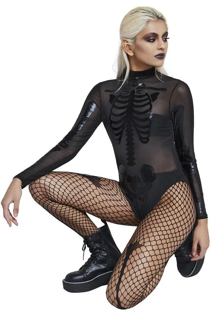 Fever Sheer Skeleton Bodysuit