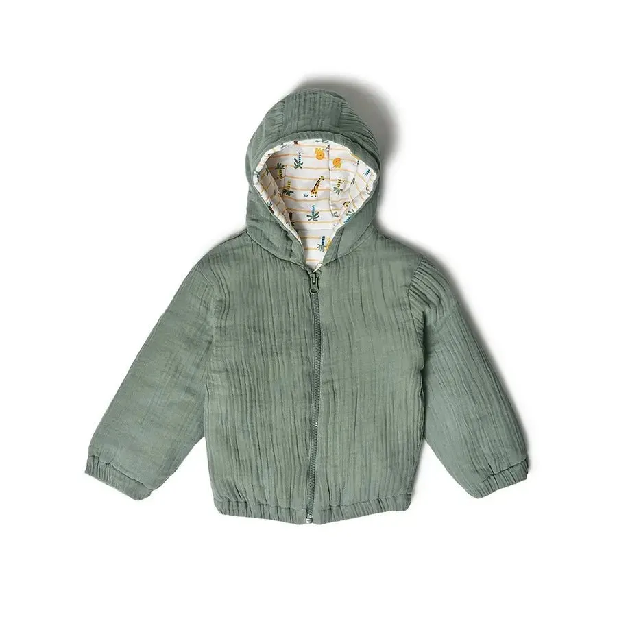 Frosty'z Woven - 2L Muslin Reversible Hooded Jacket