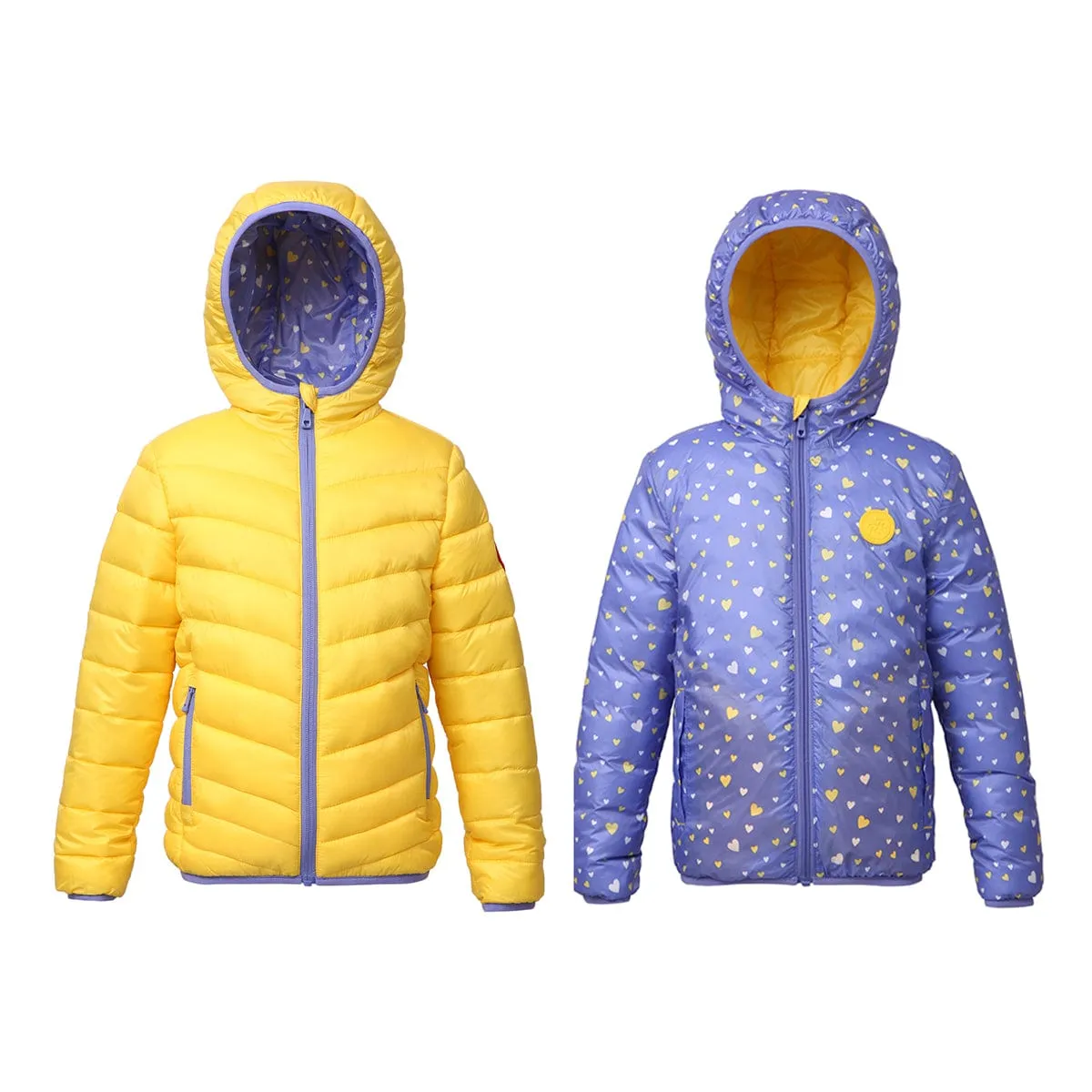 Girls' Reversible Lightweight Puffer Jacket