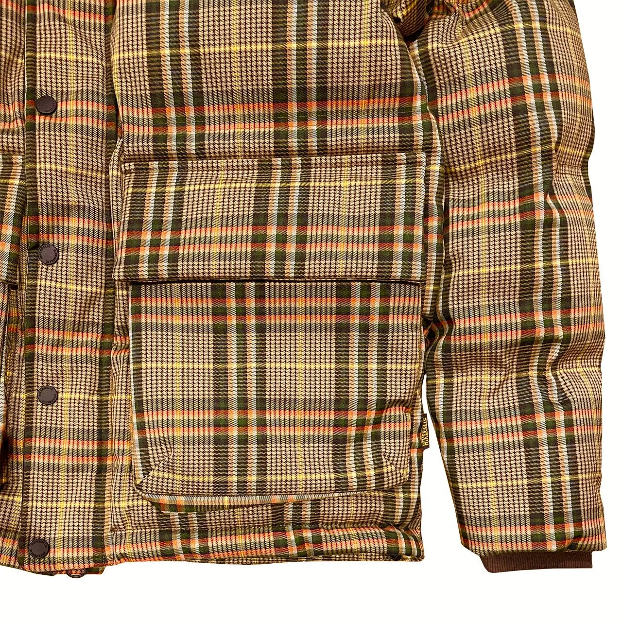 HIKERDELIC Calland Plaid Puffer Jacket Brown Plaid