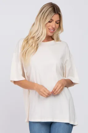 Ivory Basic Oversized Tee