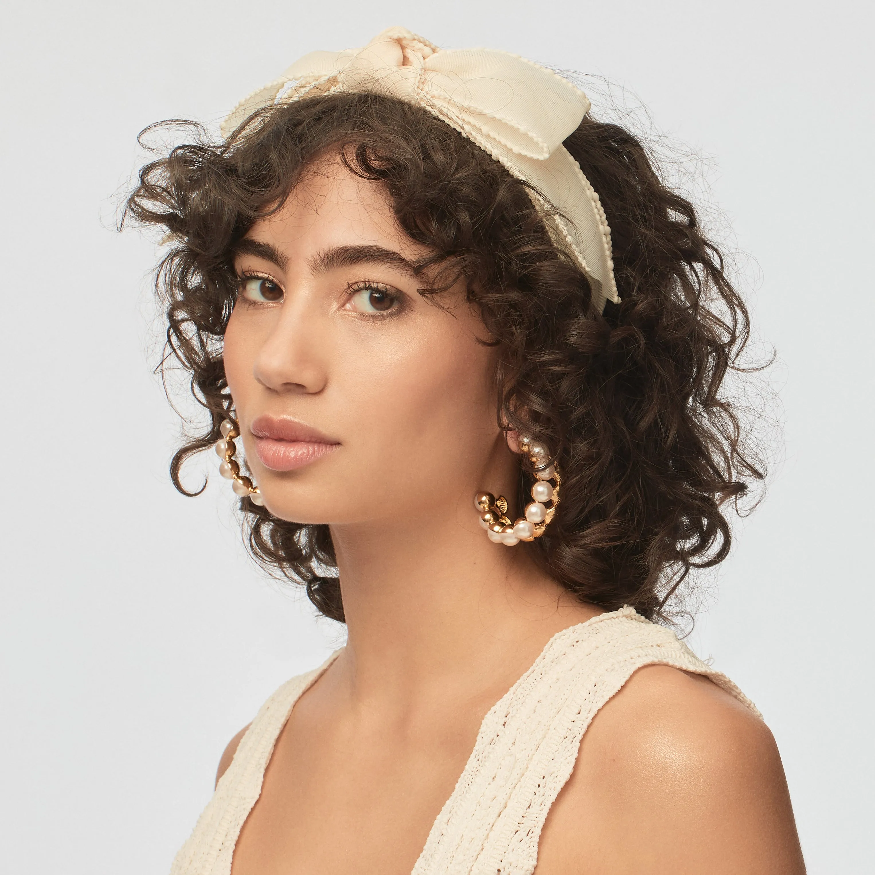 IVORY SHEER SHIRLEY HEADBAND