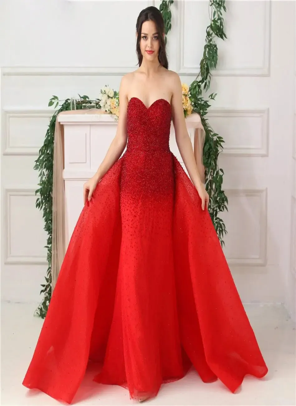 Jessica Red Beading Luxury Formal Dress