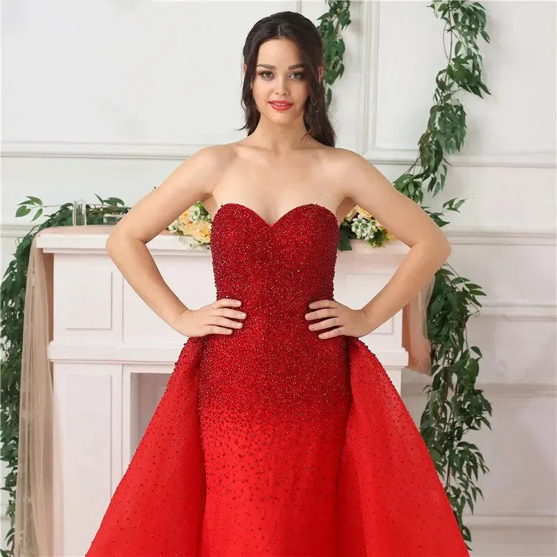 Jessica Red Beading Luxury Formal Dress