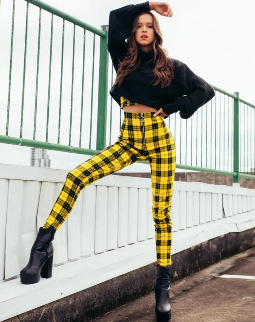 JOLIM TROUSER PLAID YELLOW