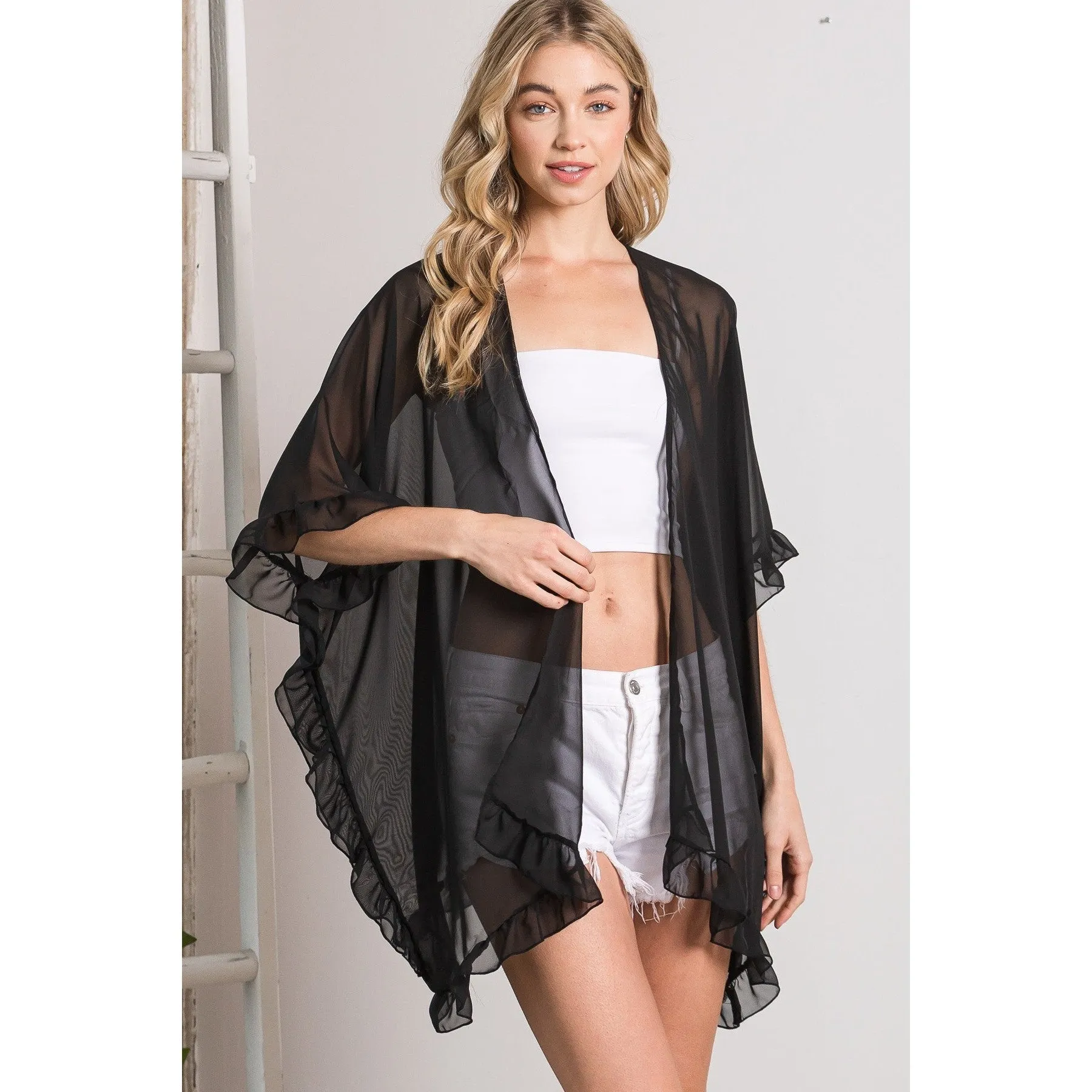 Lightweight Sheer Shawl Cardigan