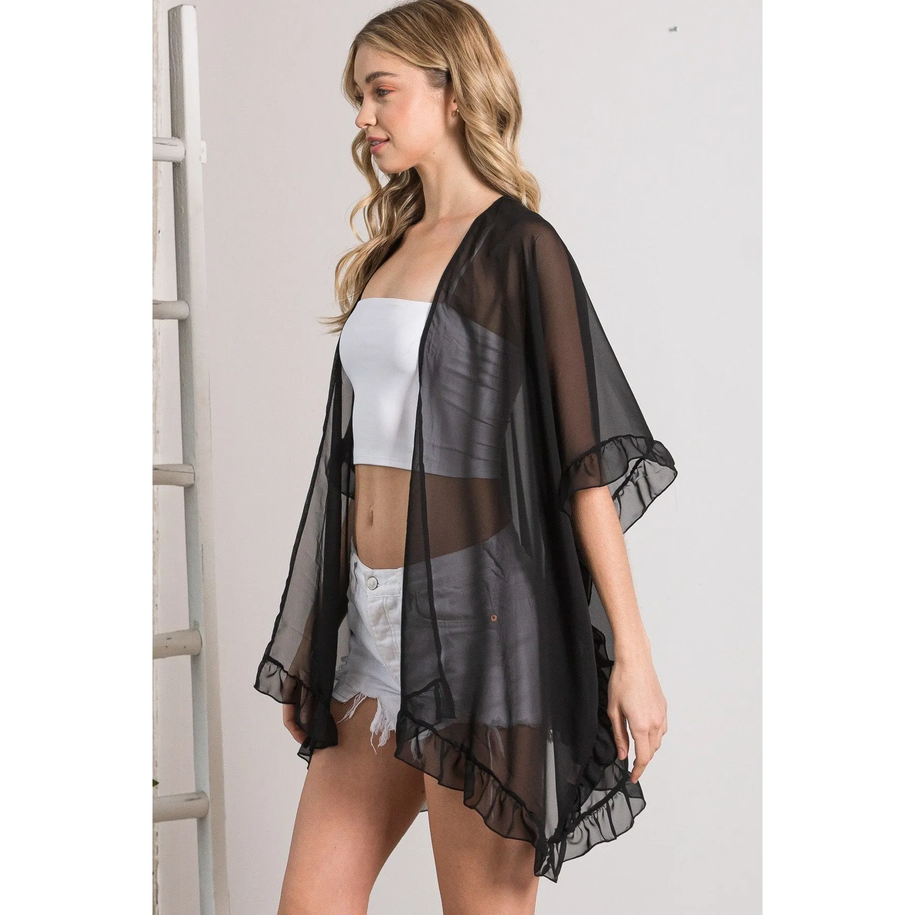 Lightweight Sheer Shawl Cardigan