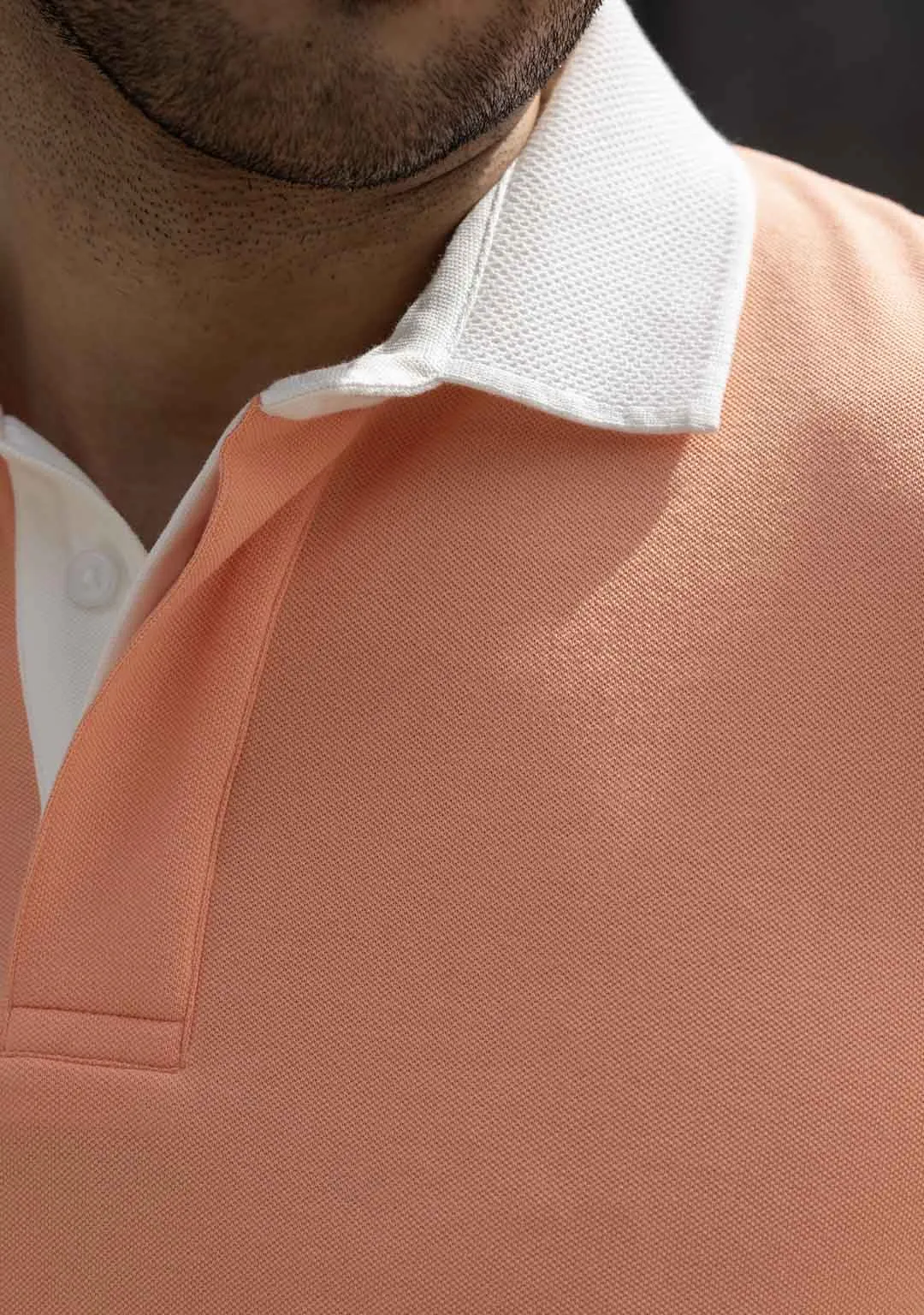 Luxury Polo in Peach Amber