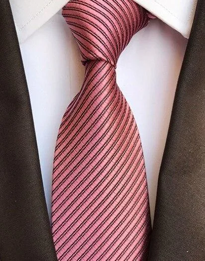 Luxury Silk Necktie, Striped, Plaid