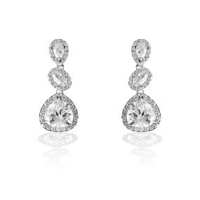 Luxury Style Pave CZ Drop Earrings