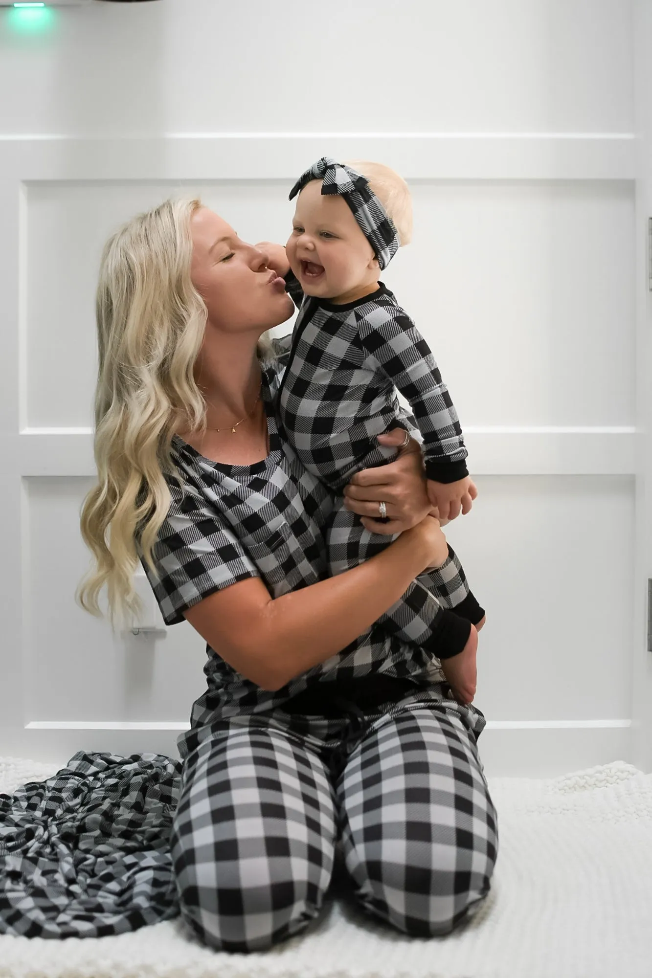 MAMA JOGGERS- Grey Buffalo Plaid