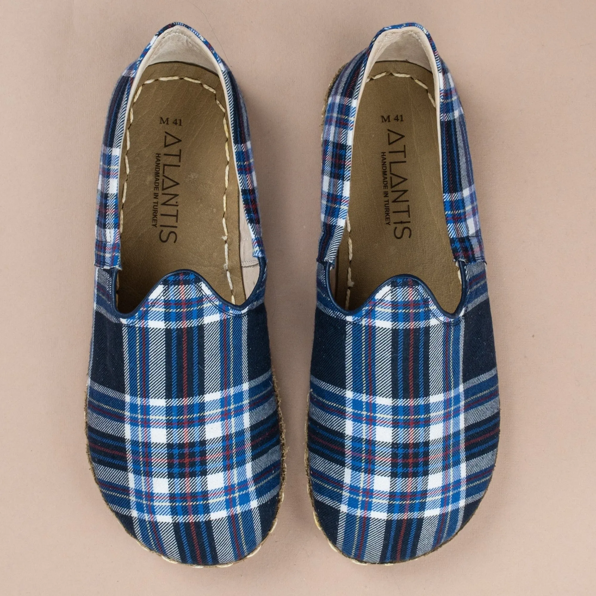 Men's Blue Plaid Barefoots