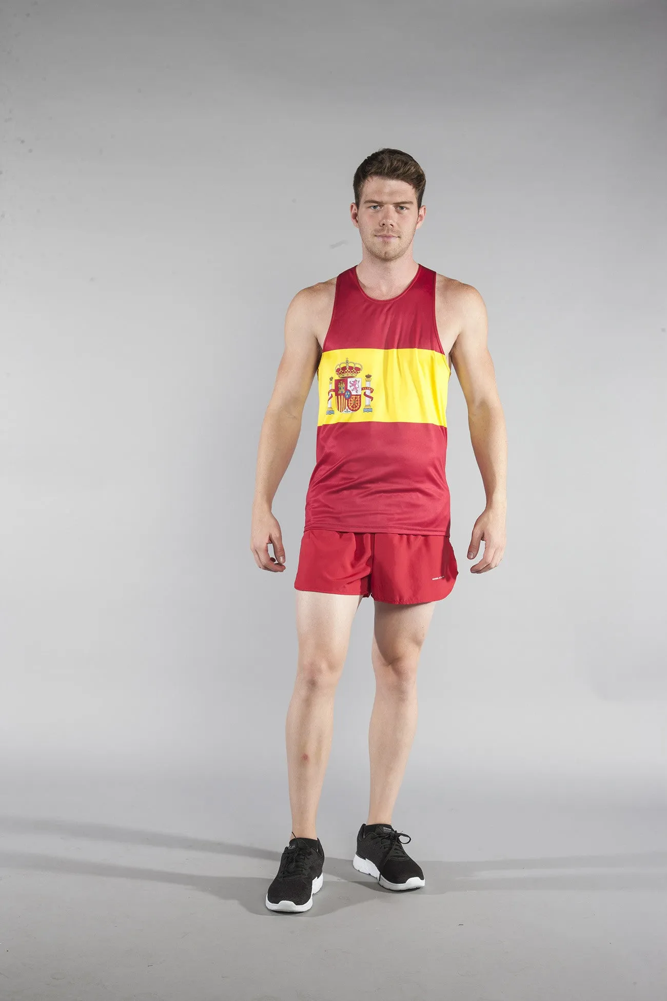 Men's Printed Singlet- Spain