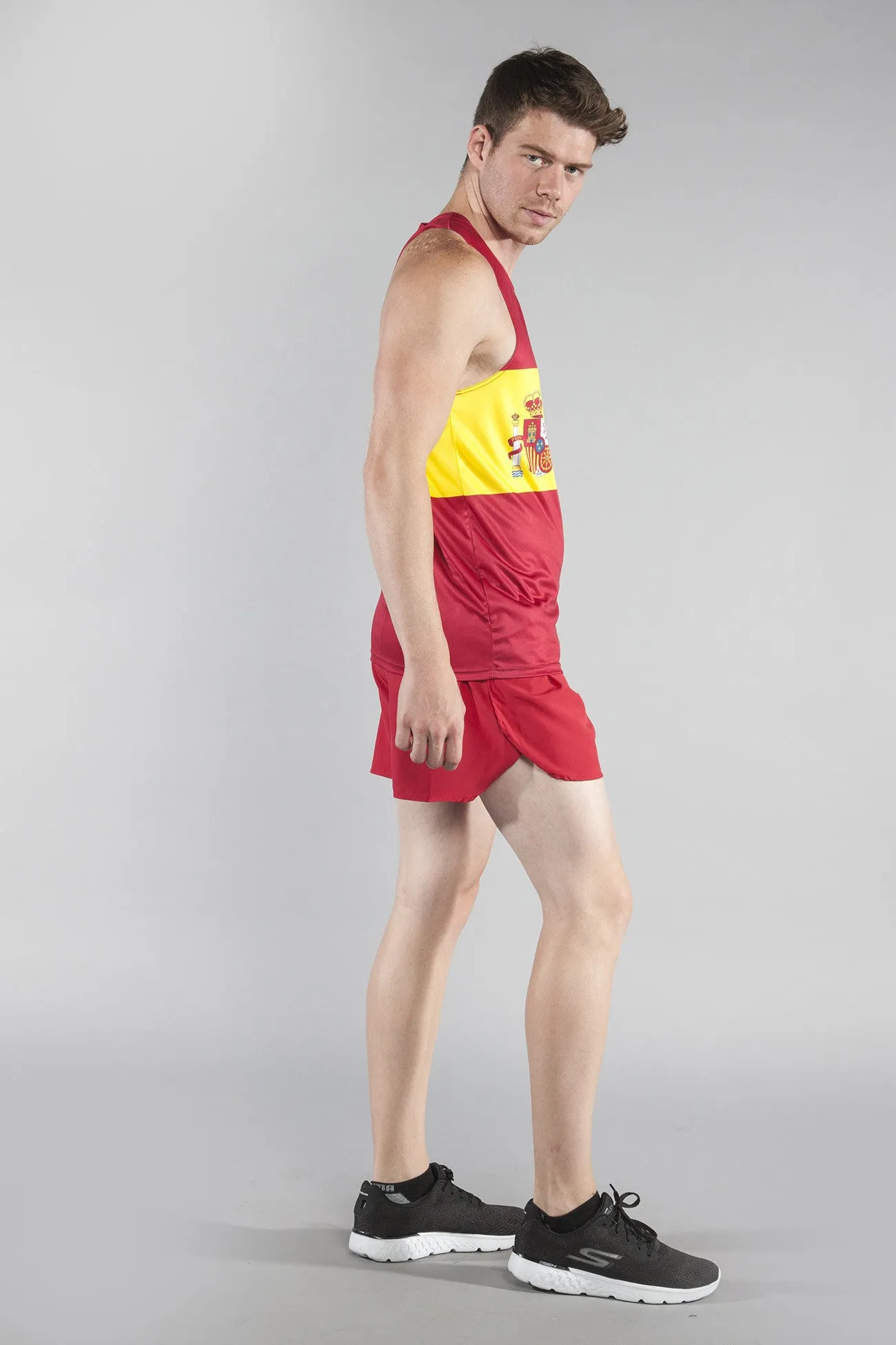 Men's Printed Singlet- Spain